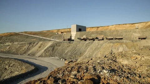 Mining enterprise, panorama Stock Footage 124011923