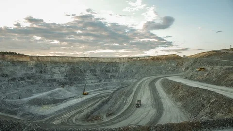 Mining enterprise, panorama Stock Footage 124028031