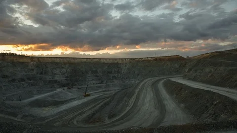 Mining enterprise, panorama Stock Footage 124029173