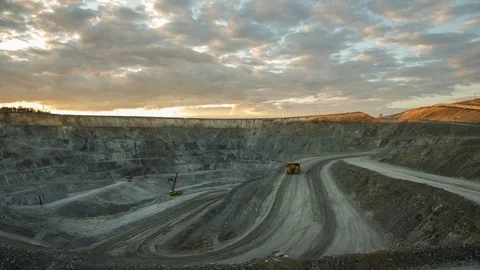 Mining enterprise, panorama Stock Footage 124029557