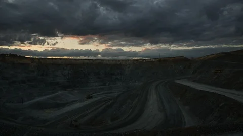 Mining enterprise, panorama Stock Footage 124029985