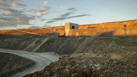 Mining enterprise, panorama Stock Footage 124030306