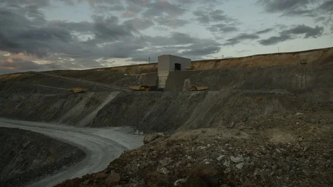 Mining enterprise, panorama Stock Footage 124030342