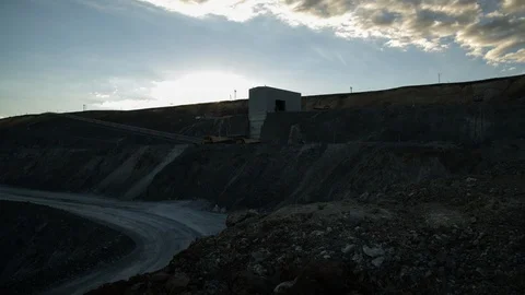 Mining enterprise, panorama Stock Footage 124033060