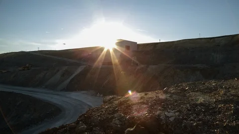 Mining enterprise, panorama Stock Footage 124033107