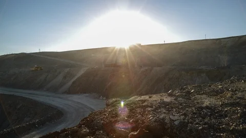 Mining enterprise, panorama Stock Footage 124033317