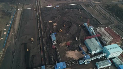 Mining enterprise for primary processing of coal minerals in order to obtain 스톡 동영상 203919293