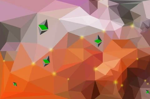 Mining ethereum on  blockchain concept 스톡 사진