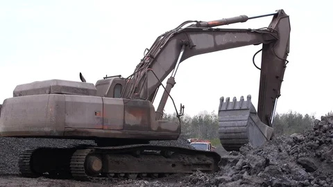 Mining excavator 3 Stock Footage 99179173