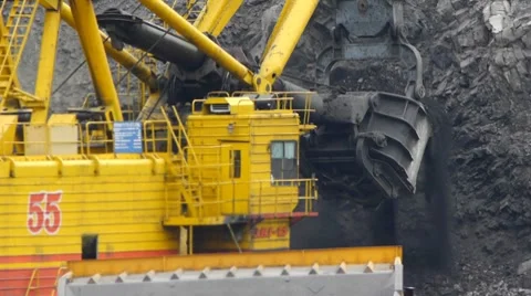 Mining Excavator 6 Stock Footage 8509127