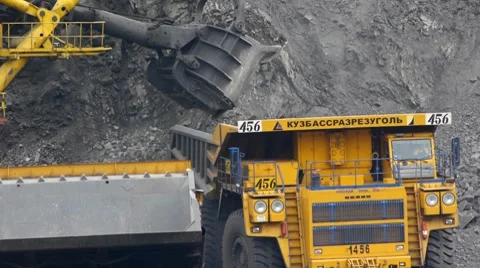 Mining Excavator 7 Stock Footage 8509136