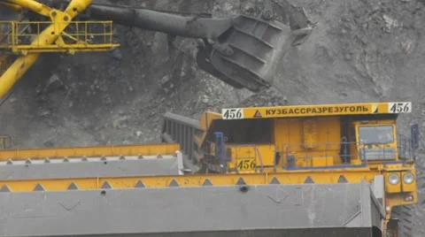 Mining Excavator 8 Stock Footage 8509119