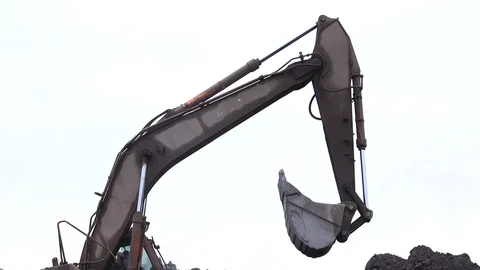 Mining excavator bucket Stock Footage 99179064
