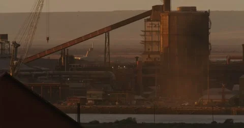 Mining Facility At Sunset Stock Footage 317601025