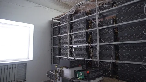 Mining farm. Asic Stock Footage 119650880