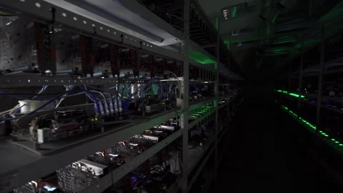 Mining farm with lots of videocards. Stock Footage 94820196