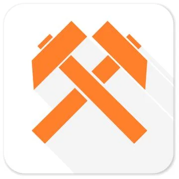 Mining flat icon Stock Illustration