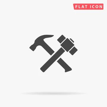 Mining flat vector icon Illustrazione stock