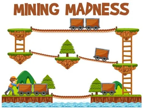 Mining Game Element Illustrazione stock