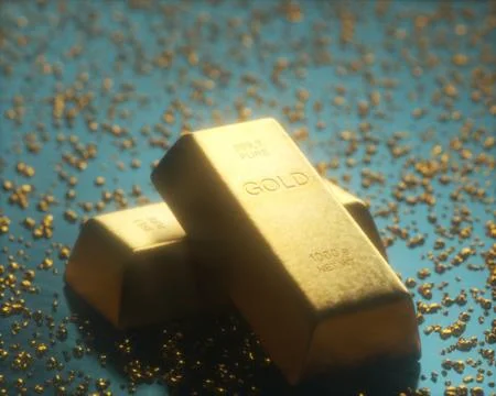 Mining Gold Nuggets Stock Illustration