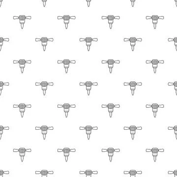 Mining hammer drill pattern seamless Stock Illustration