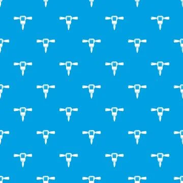 Mining hammer drill pattern seamless blue Stock Illustration
