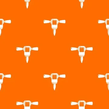 Mining hammer drill pattern vector orange Stock Illustration