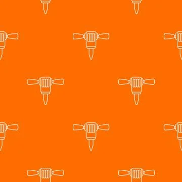 Mining hammer drill pattern vector orange Stock Illustration
