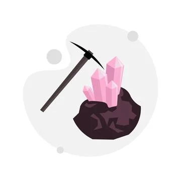 Mining Hammer flat icon. clip art Illustrazione stock