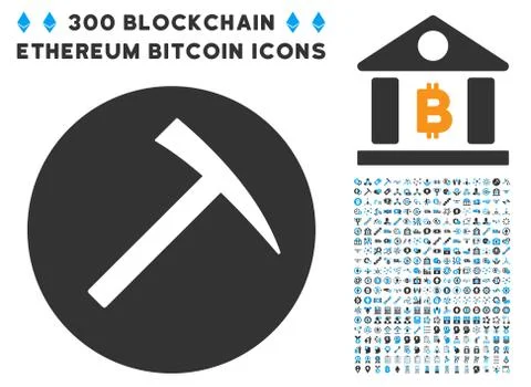 Mining Hammer Flat Icon with Stock Illustration