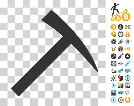 Mining Hammer Icon with Bonus Illustrazione stock