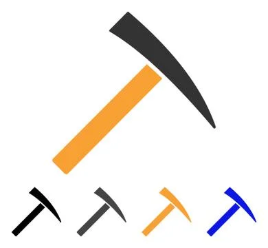 Mining Hammer Vector Icon Stock Illustration