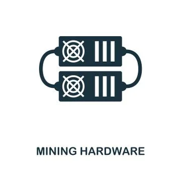 Mining Hardware icon. Monochrome style design from crypto currency icon Stock Illustration