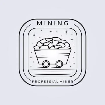 Mining hardware train logo vector illustration design Stock Illustration