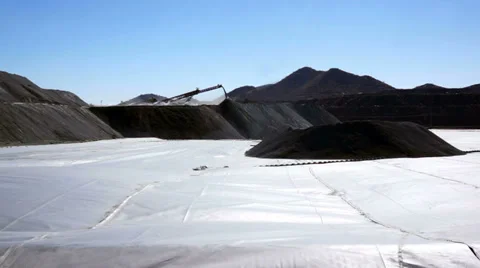 Mining Heap Leach Pad Stock Footage 33375675