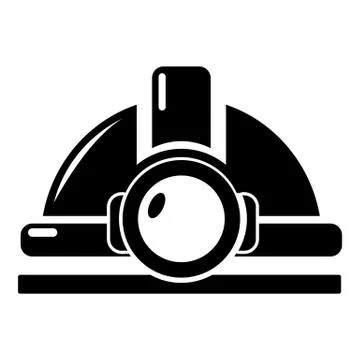 Mining helmet icon , simple style Stock Illustration