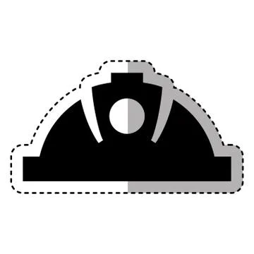 Mining helmet isolated icon Illustrazione stock