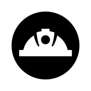 Mining helmet isolated icon Illustrazione stock