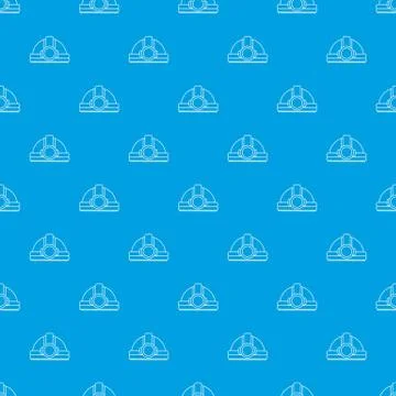 Mining helmet pattern seamless blue Illustrazione stock