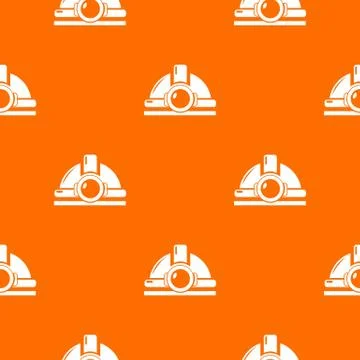 Mining helmet pattern vector orange Stock Illustration