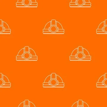 Mining helmet pattern vector orange Stock Illustration