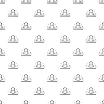 Mining helmet pattern vector seamless Illustrazione stock