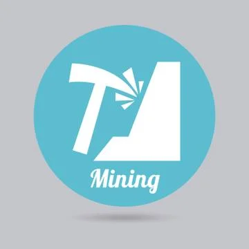 Mining icon design, vector illustration eps10 graphic Stock Illustration