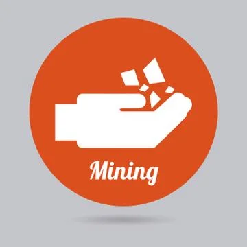 Mining icon design, vector illustration eps10 graphic Stock Illustration