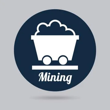 Mining icon design, vector illustration eps10 graphic Illustrazione stock