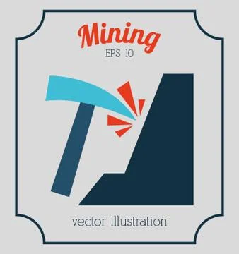 Mining icon design, vector illustration eps10 graphic Illustrazione stock
