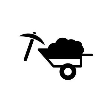 Mining icon logo design template isolated illustration Stock Illustration