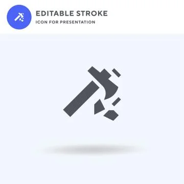 Mining icon vector, filled flat sign, solid pictogram isolated on white, logo Stock Illustration