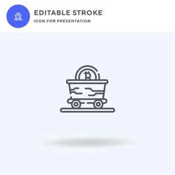 Mining icon vector, filled flat sign, solid pictogram isolated on white, logo Stock Illustration