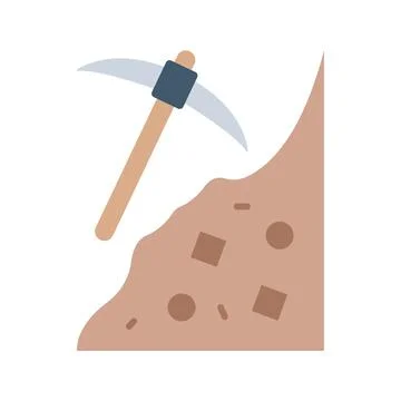 Mining icon vector image. Stock Illustration